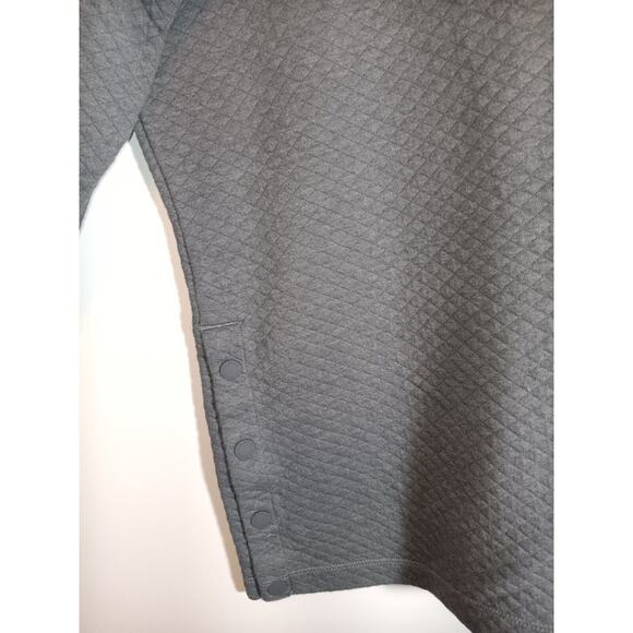 LL bean women sweater gray quilted cowl drawstring large - Picture 5 of 5